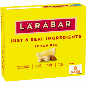 Larabar Lemon Bar, Gluten Free Vegan Fruit & Nut Bar, 1.6 oz Bars, 6 Ct @ Amazon