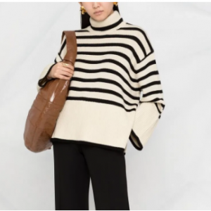 TOTEME striped roll neck jumper 条纹毛衣