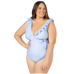 Kindred Bravely Ruffle Wrap Maternity & Nursing One Piece Swimsuit 一片式泳衣