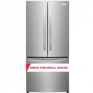 Frigidaire 31.5 in. 17.6 cu. ft. Counter Depth French Door Refrigerator, brushed steel @ Home Depo