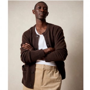 24% Off Nomad Cashmere Cardigan in Espresso Bean @ Todd Snyder