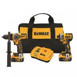 DEWALT 20V MAX 2 工具套件,包括具有 FLEXV Advantage 的冲击钻/起子