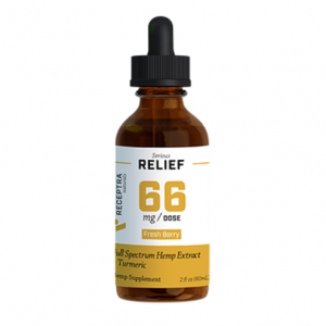 Receptra 缓解 + 姜黄 CBD 油 66 毫克 新鲜浆果