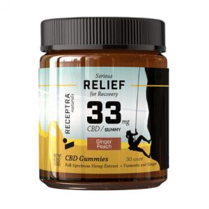 Receptra 缓解软糖 CBD + 姜黄 (33 毫克) 30 粒