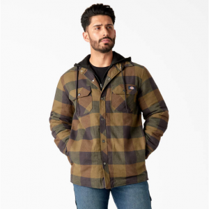 Dickies Flannel Hooded Shirt Jacket
