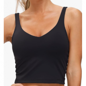 THE GYM PEOPLE Womens' Sports Bra Longline Wirefree Padded with Medium Support