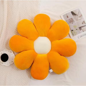 Menoeceus Flower Pillow, Orange Flower Shaped Throw Pillow @ Amazon