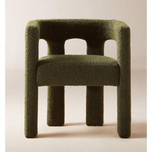 Stature Green Boucle Dining Armchair Set of 4