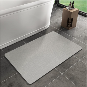 Mecko Bath Mat Rug, Rubber Non-Slip Quick Dry Absorbent Thin Bathroom Rugs @ Amazon