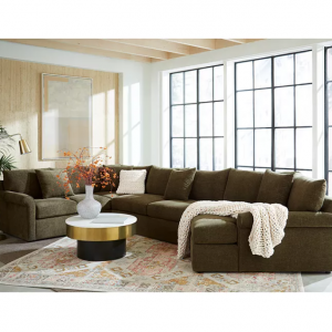 Wrenley 137" 5件布艺L型组合组合沙发