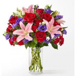 玫瑰和百合花束，Deluxe