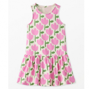 Hanna Andersson Sleeveless Drop Waist Peplum Dress