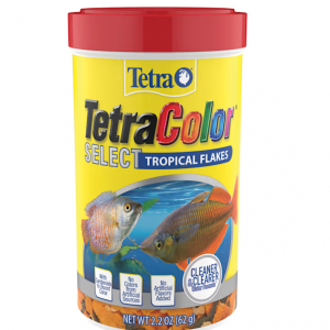 Tetra TetraColor Select 热带薄片增色热带鱼食，2.2 盎司
