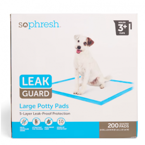 So Phresh Large Leak Guard Quilted Potty Pads, Count of 200