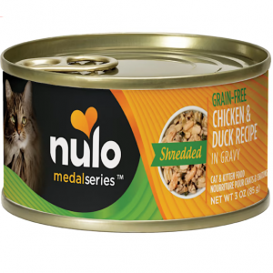 Nulo MedalSeries Grain-Free Shredded Chicken & Duck Wet Cat Food, 3 oz., Case of 24