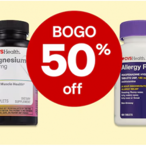 BOGO 50% Off on CVS Health Products @ CVS