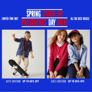 President's Day Sale - Up to 60% Off Spring Basics @ The Children's Place