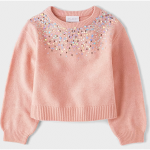 女童亮片毛衣 - 粉色