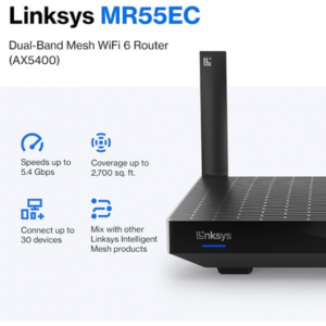 Linksys Hydra Pro 6 Mesh WiFi 6 Router - WiFi Extender Replacement - MR5500 for $59.99 @Woot