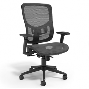 Staples Kroy 人体工学网状旋转工作椅,黑色 (UN59456)