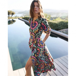 Boden Ruby Collarless 女士衬衫连衣裙