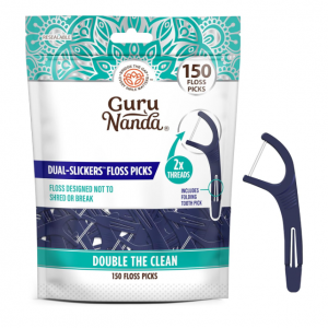 GuruNanda Dual Slickers Floss Picks - 150 Ct @ Amazon