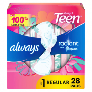 Always Radiant FlexFoam Teen Pads 28 Count @ Amazon