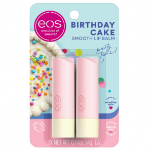 eos Smooth Lip Balm Birthday Cake 0.14 Ounce (Pack of 2) @ Amazon 