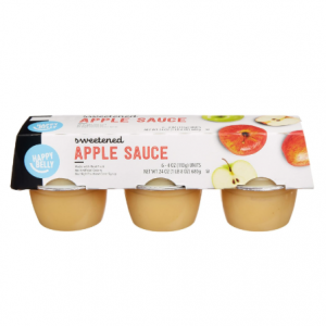 Happy Belly Apple Sauce, 24 ounce (Pack of 6) @ Amazon