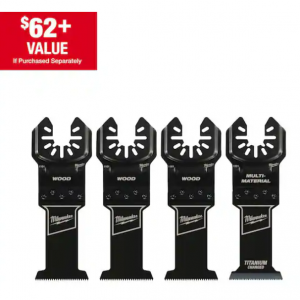 Milwaukee 1-3/8 in. Multi-Tool Oscillating Blade Set (4-Piece) @ HomeDepot