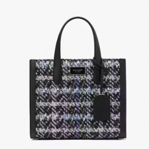 Kate Spade Manhattan Plaid Tweed 小号托特包