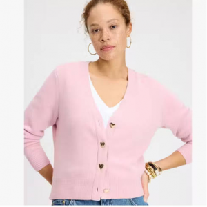 Kate Spade Heart Button V领开衫