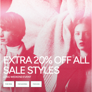 Extra 20% off All Sale Styles @ Lacoste