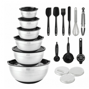 Thyme & Table, 32 Piece Stainless Steel Mixing Bowls and Food Prep Set @ Walmart