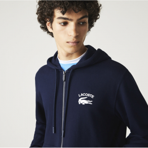 50% Off Men's Lacoste Classic Fit Hooded Zippered Sweatshirt @ Lacoste Australia