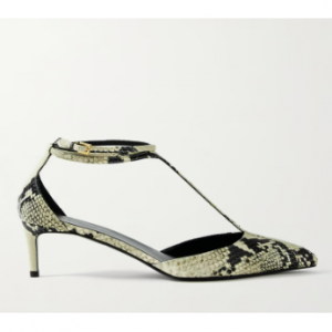 KHAITE Mia 仿蛇紋真皮高跟鞋