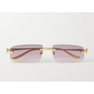 CARTIER EYEWEAR Panthère 矩形框金色太陽鏡