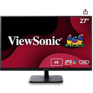 28% off ViewSonic VA2756-4K-MHD 27 Inch IPS 4K Monitor @Amazon