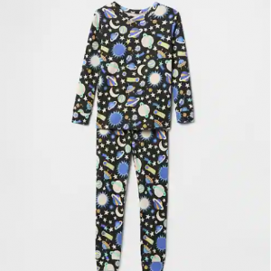 儿童幼儿100%有机棉太空睡衣套装