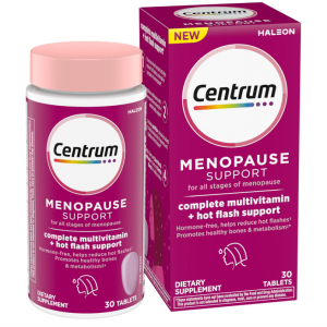 Centrum Complete Multivitamin Supplement + Hot Flash Menopause Support Tablets, 30 Count @ Amazon