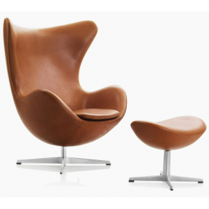 45% OFF Egg Chair Replica with Stool by Arne Jacobsen @ Sohnne