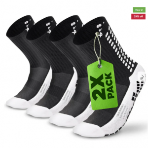 25% OFF Anti Slip Soccer Socks (Calf) - Black (Multipack) @ LUX