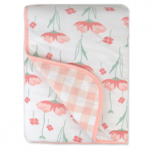 HonestBaby Quilted Baby Blankets Reversible Organic Cotton for Infant @ Amazon