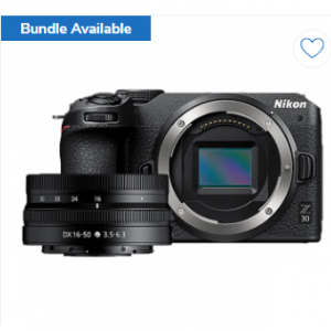 $150 off Nikon Z 30 Mirrorless Digital Camera With 16-50mm f/3.5-6.3 VR Lens @Abt Electronics