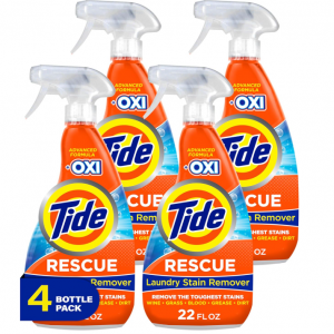 Tide Laundry Stain Remover with Oxi, Stain Treater, 22 Fl Oz (Pack of 4) @ Amazon