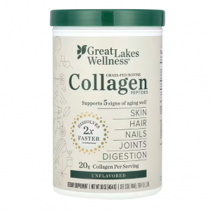 Great Lakes Wellness, Grass-Fed Bovine Collagen Peptides, Unflavored, 16 oz (454 g)