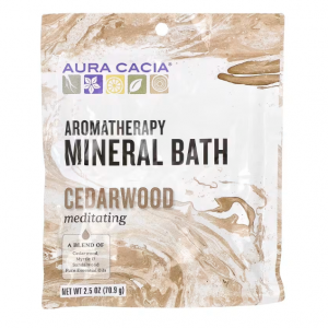 Aura Cacia, 芳香护理矿物质浴盐,雪松香,2.5 盎司(70.9 克)