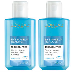 L'Oreal Paris Clean Artiste Oil Free Eye Makeup Remover, 2 Count @ Amazon