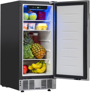 Deco Chef 15-Inch Under Counter Mini Fridge, Stainless Steel Finish, Adjustable Thermostat @Buydig