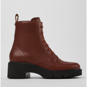 40% Off Milah Red Lace-Up Boots For Women @ Camper